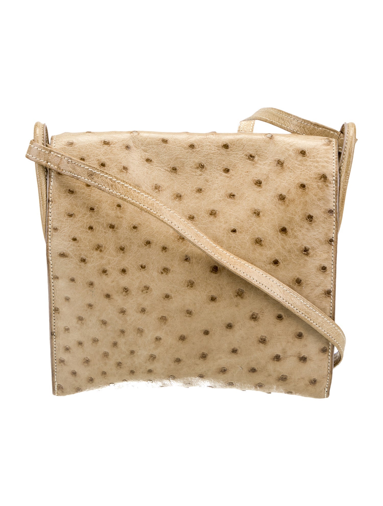 Hermès Vintage Ostrich Shoulder Bag